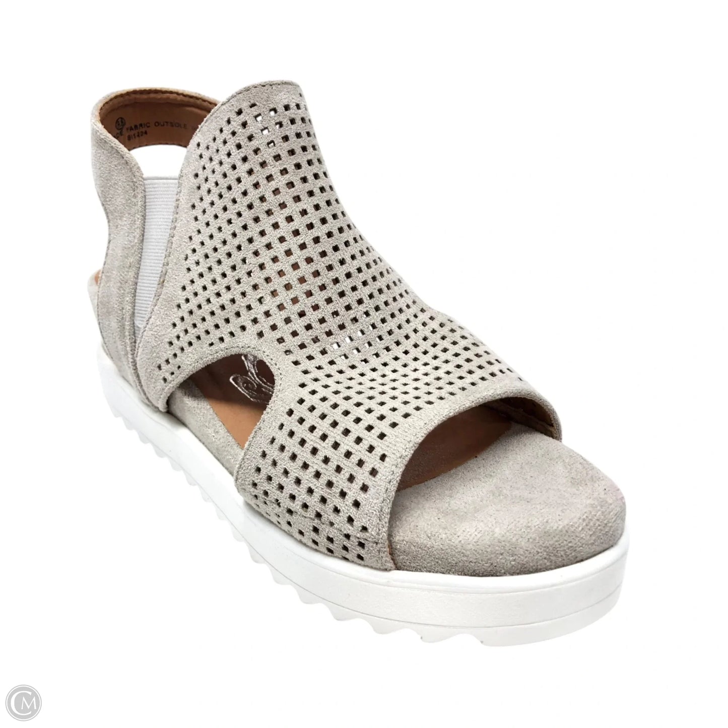 Sandals Heels Wedge By Very G In Taupe, Size: 8.5