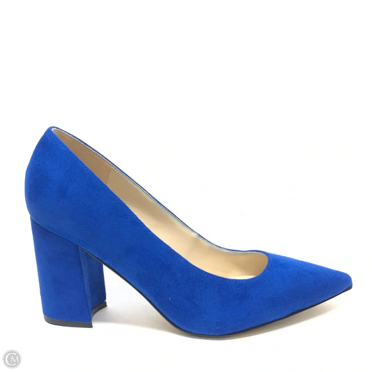 Shoes Heels Block By Nine West In Blue, Size: 9