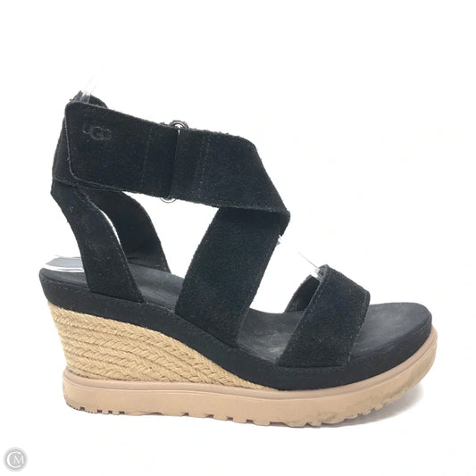 Sandals Designer By Ugg In Black, Size: 6.5