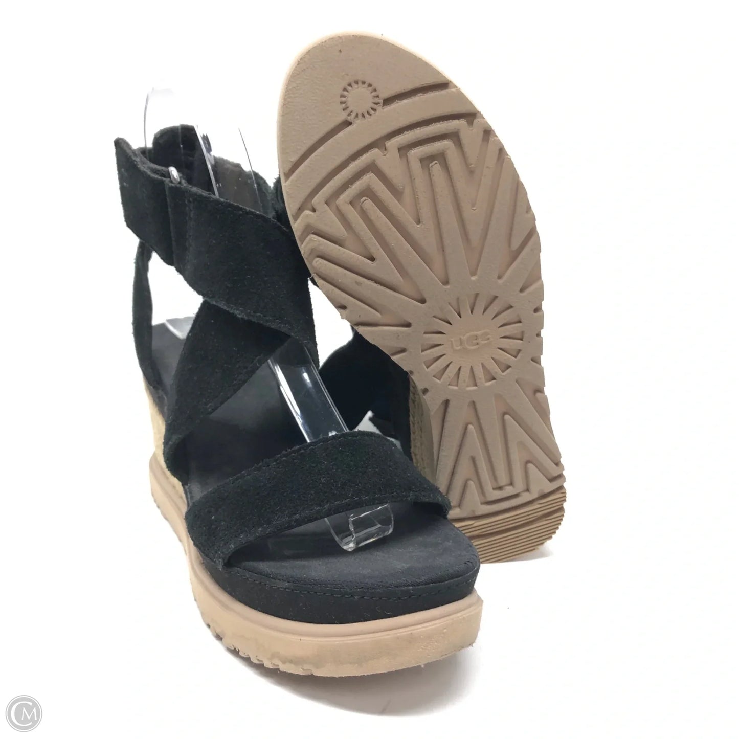 Sandals Designer By Ugg In Black, Size: 6.5