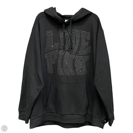 Sweatshirt Hoodie By Pink In Black, Size: Xxl