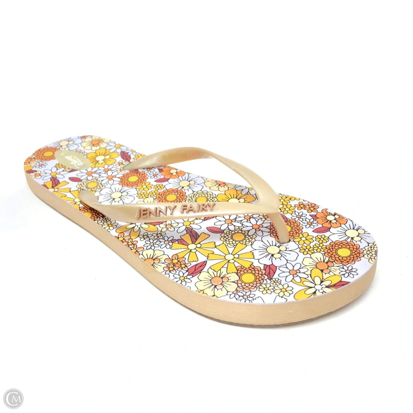 Sandals Flip Flops By Disney In Cream, Size: 7