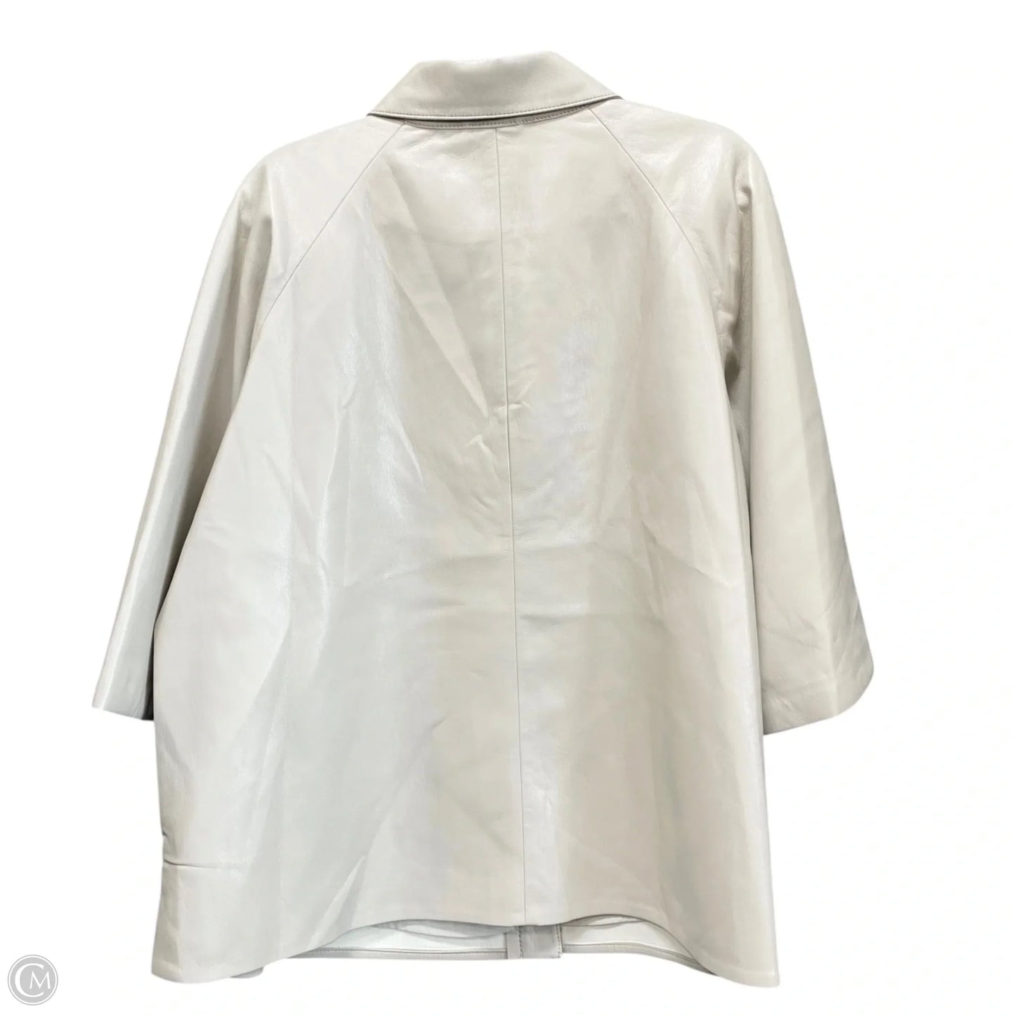 Jacket Shirt By Chicos In Cream, Size: Xl