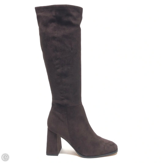 Boots Knee Heels By Steve Madden In Brown, Size: 7