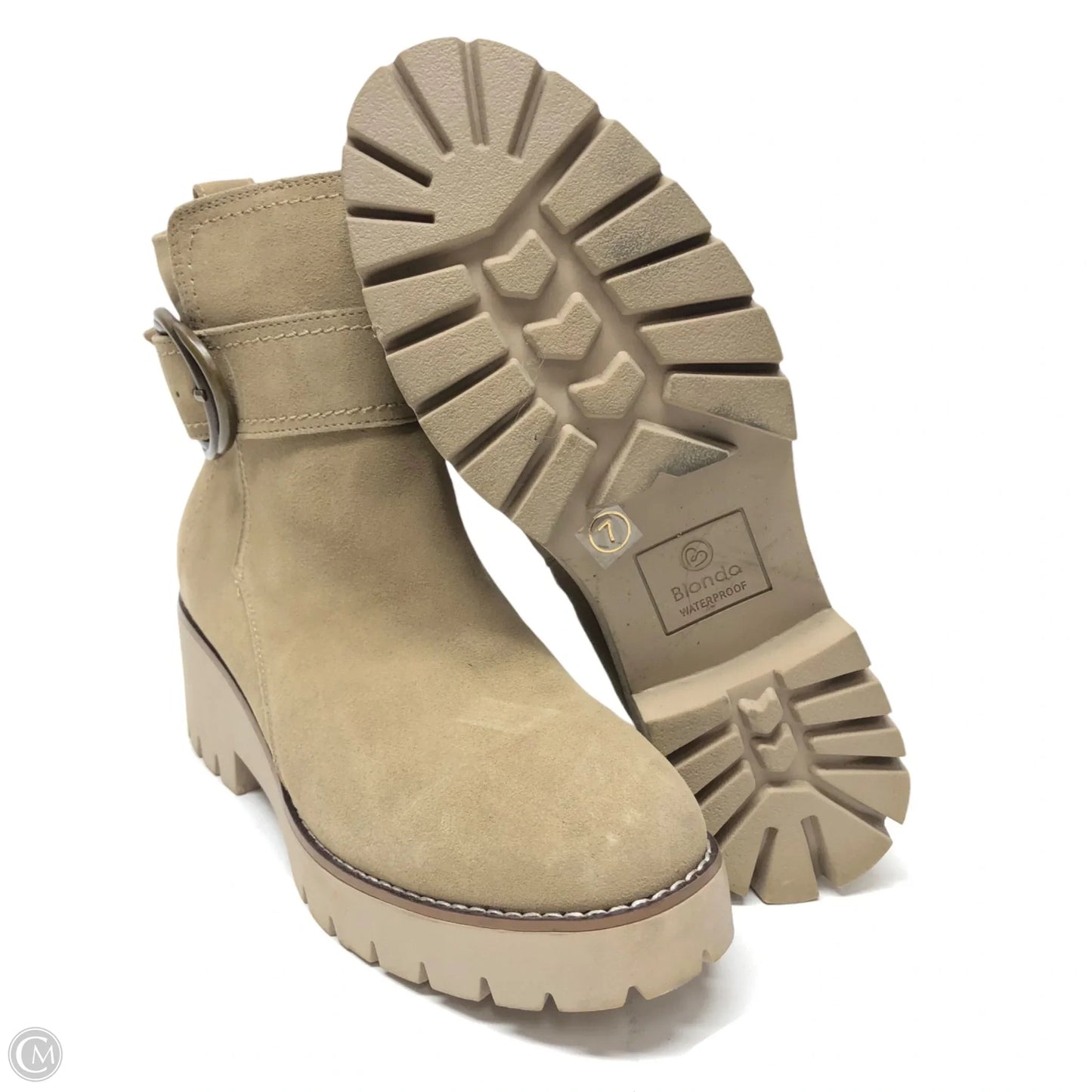 Boots Ankle Heels By Blondo In Beige, Size: 7