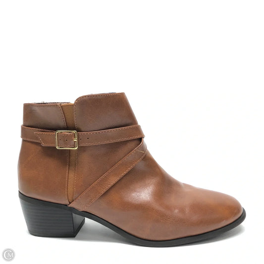 Boots Ankle Heels By Karen Scott In Brown, Size: 10