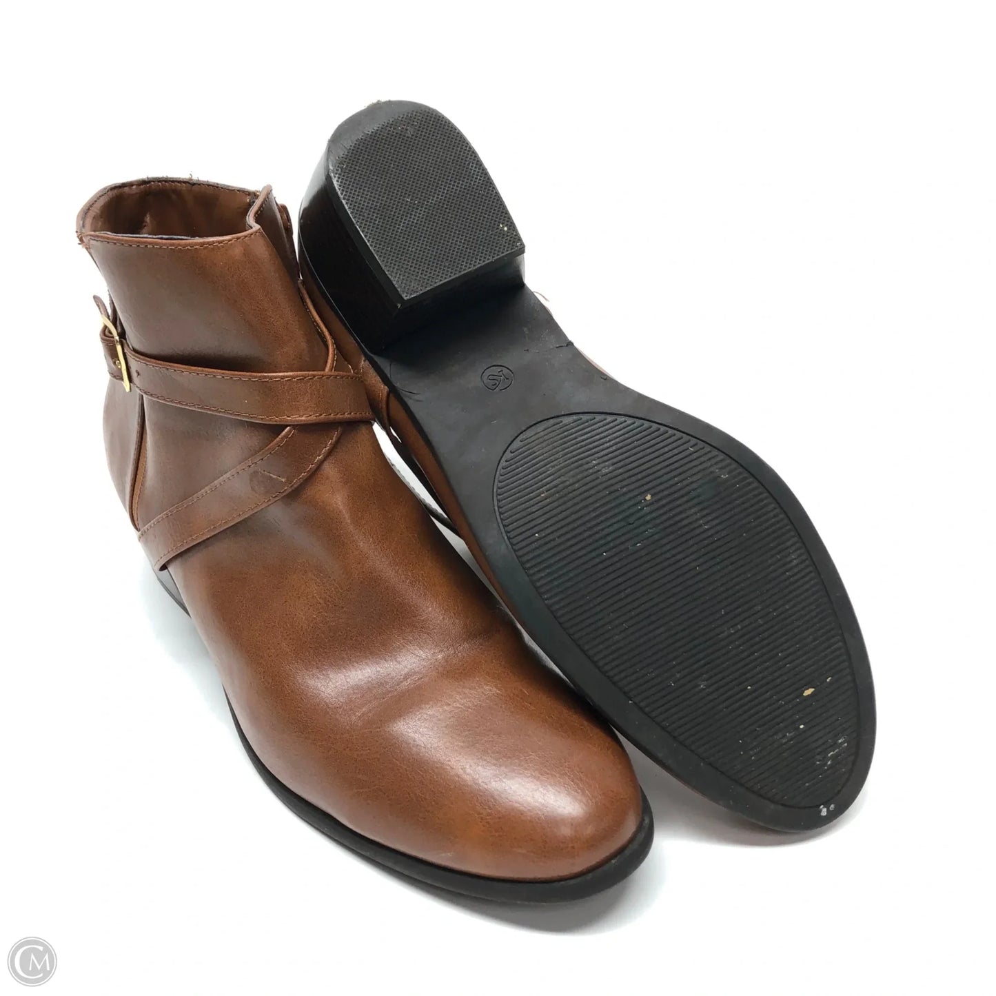 Boots Ankle Heels By Karen Scott In Brown, Size: 10