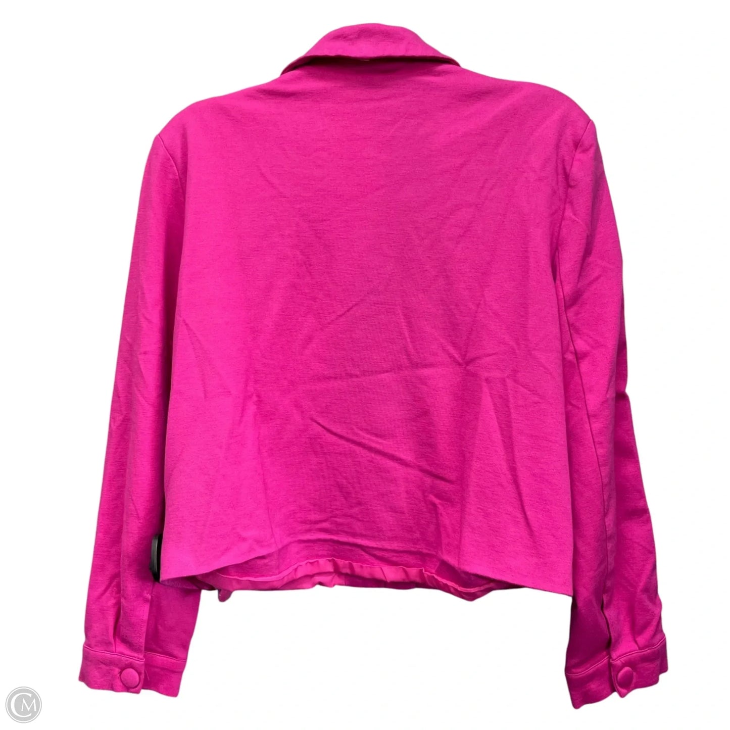 Jacket Shirt By Nicole Miller In Pink, Size: L