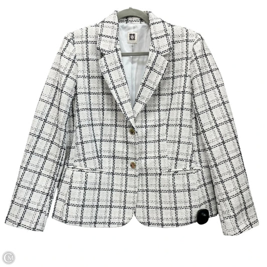 Blazer By Anne Klein In Black & White, Size: L