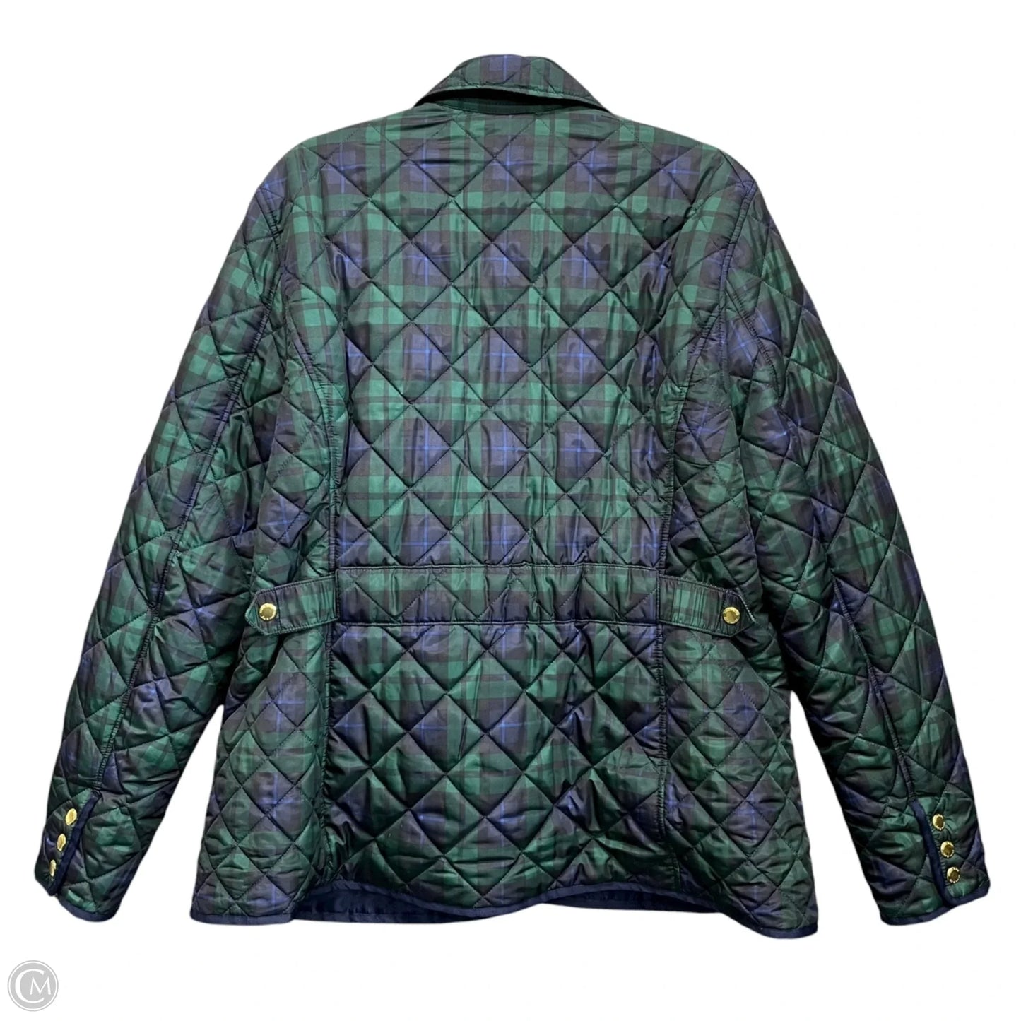 Jacket Puffer & Quilted By Crown And Ivy In Blue & Green, Size: Xxl