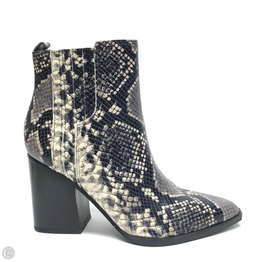 Boots Ankle Heels By Marc Fisher In Snakeskin Print, Size: 7