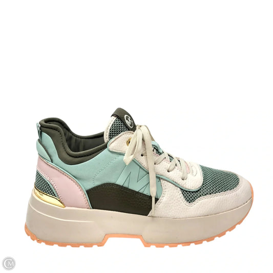 Shoes Sneakers Platform By Michael By Michael Kors In Green & White, Size: 9.5