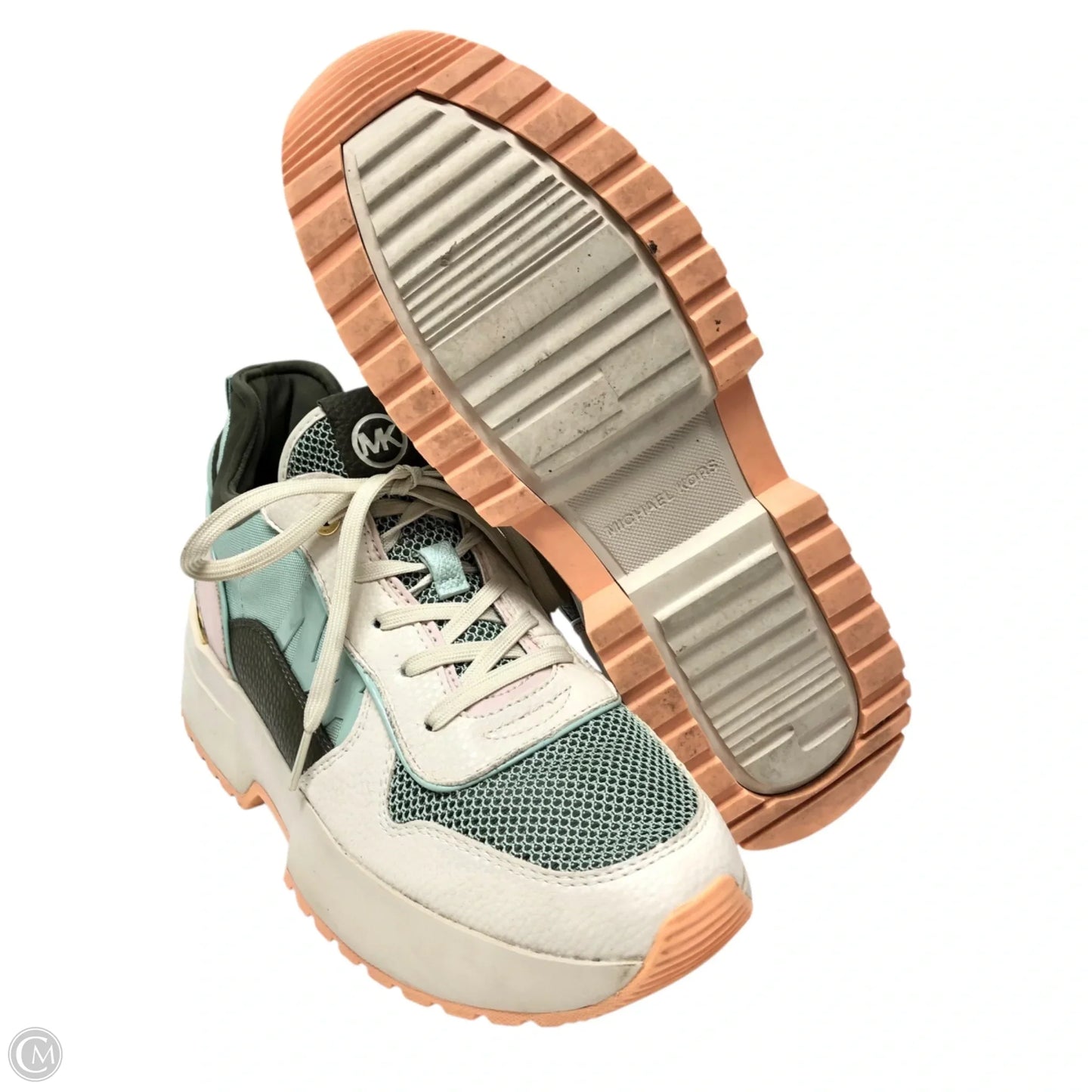 Shoes Sneakers Platform By Michael By Michael Kors In Green & White, Size: 9.5