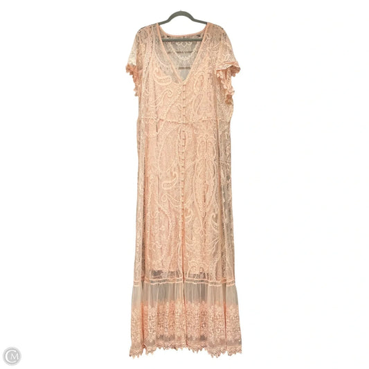 Dress Casual Maxi By Torrid In Peach, Size: 26