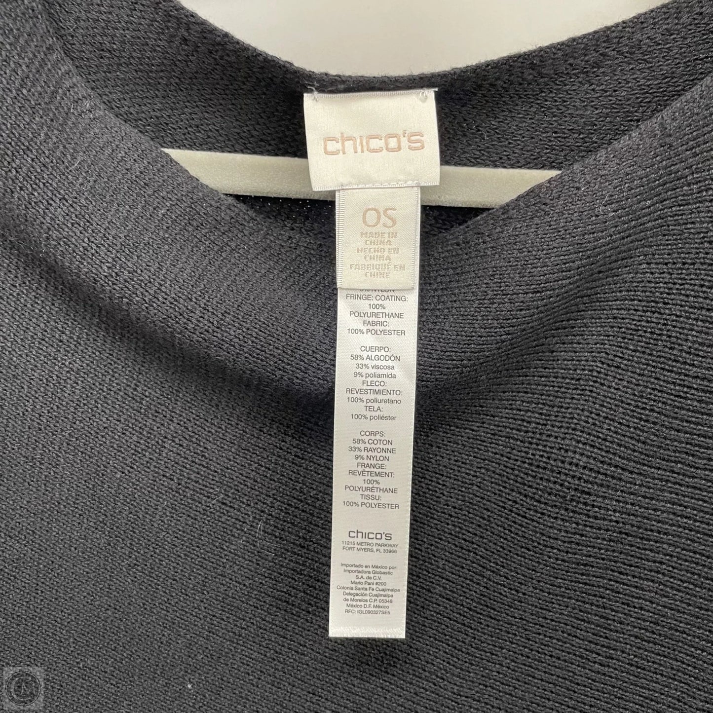 Poncho By Chicos In Black, Size: Osfm