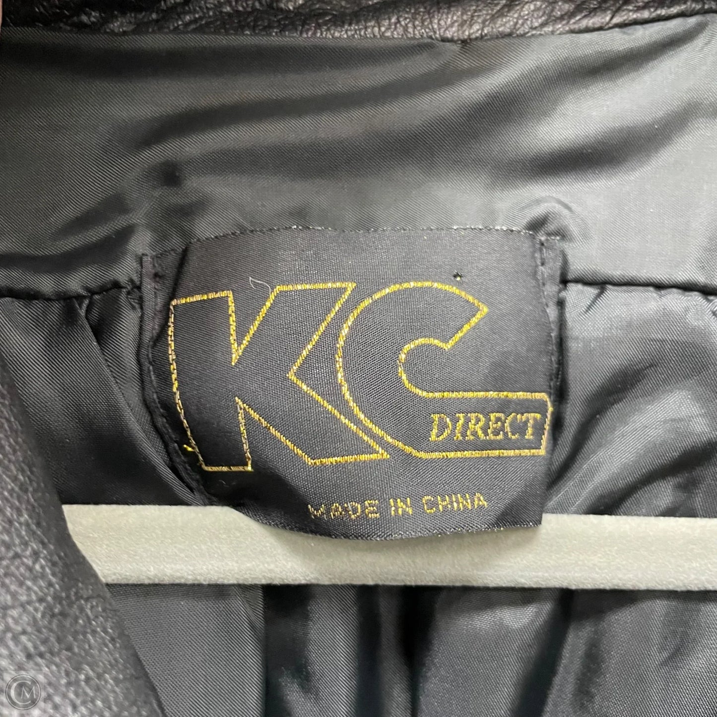 Coat Leather By Clothes Mentor In Black, Size: L