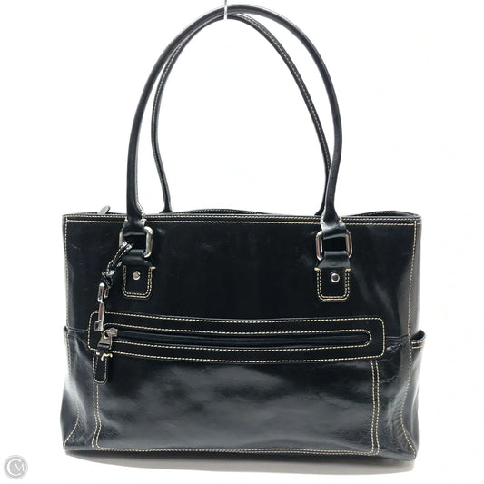 Handbag Leather By Fossil, Size: Large