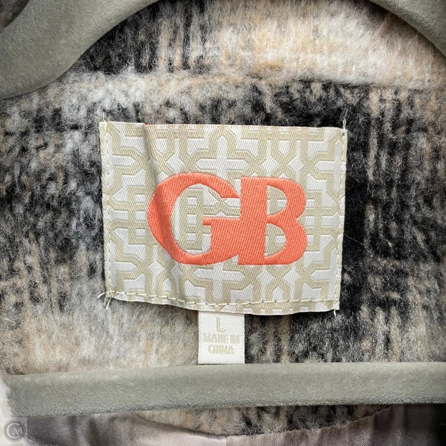 Coat Peacoat By Gianni Bini In Black & Cream, Size: L