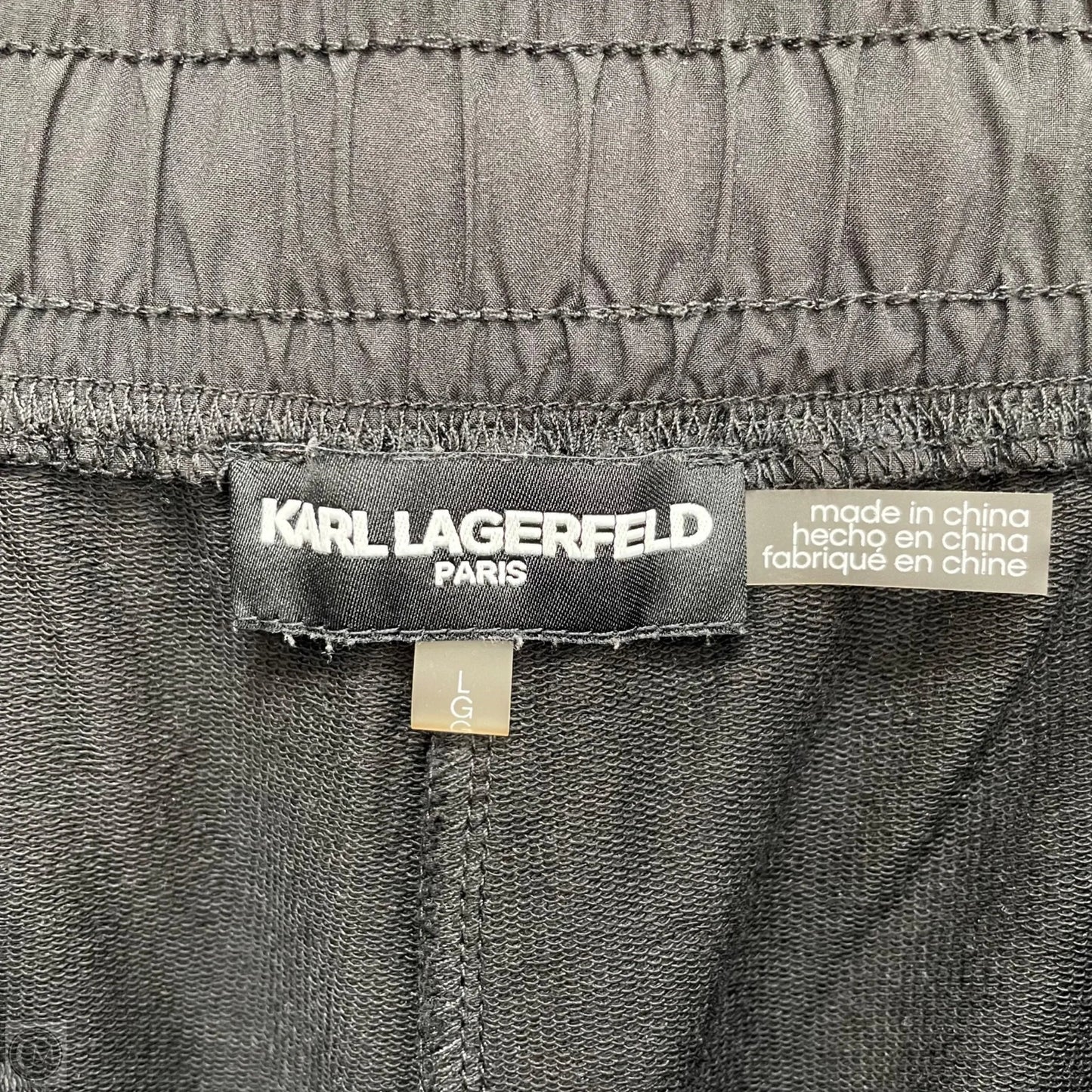 Pants Designer By Karl Lagerfeld In Black, Size: L