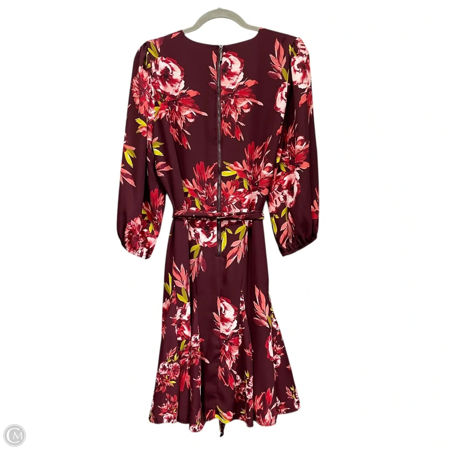 Dress Casual Midi By White House Black Market In Purple & Red, Size: 10