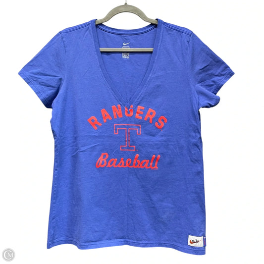 Top Short Sleeve By Nike Apparel In Blue, Size: Xl