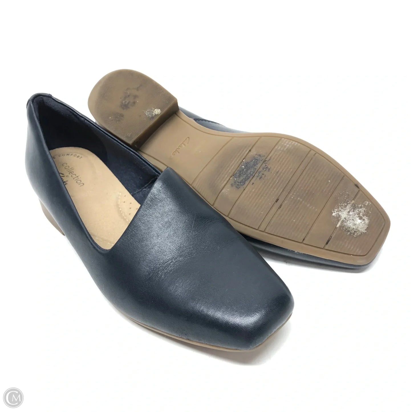 Shoes Flats By Clarks In Navy, Size: 6.5