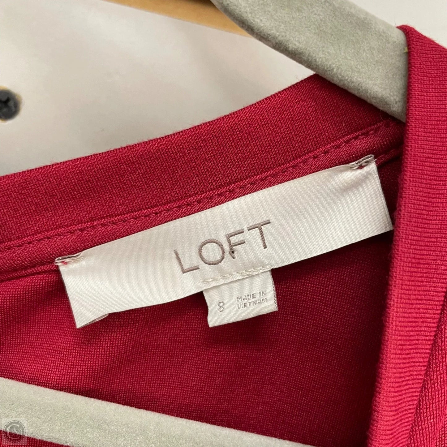 Dress Casual Midi By Loft In Red, Size: 8