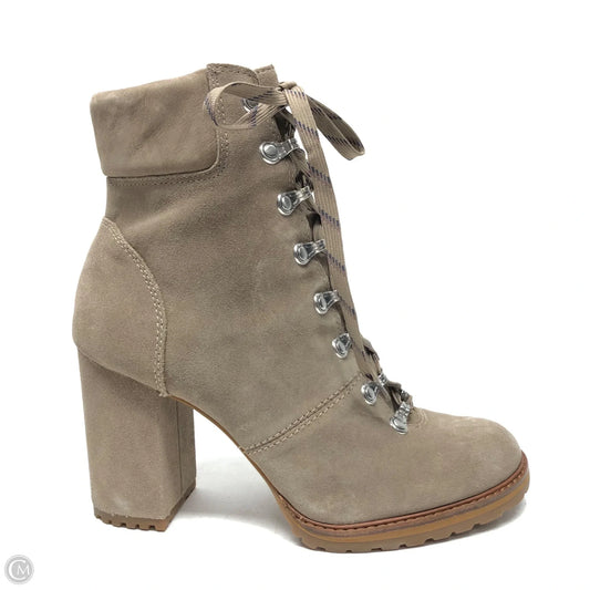 Boots Ankle Heels By Gianni Bini In Taupe, Size: 10