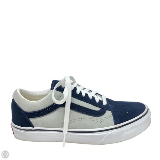 Shoes Sneakers By Vans In Blue & Grey, Size: 7.5