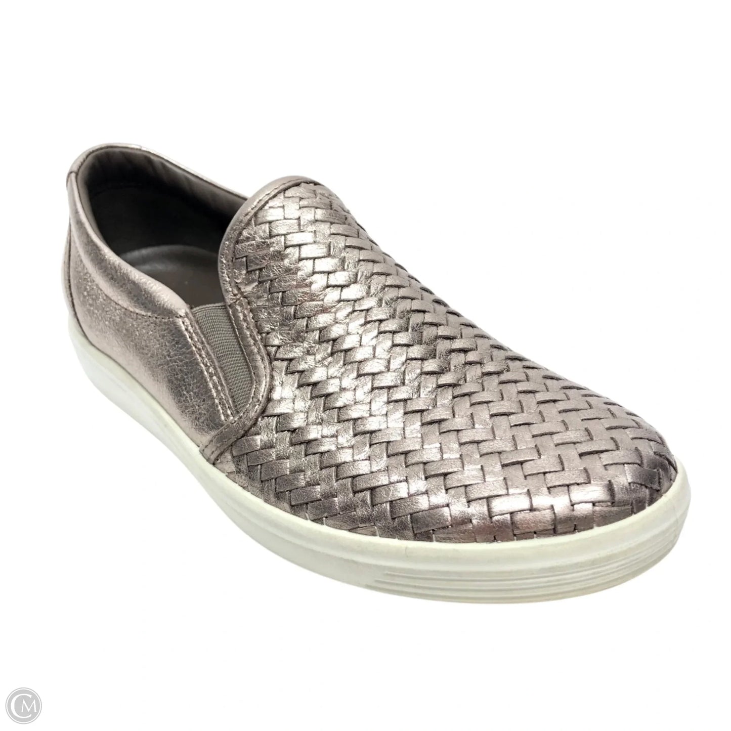 Shoes Flats By Ecco In Silver, Size: 5.5