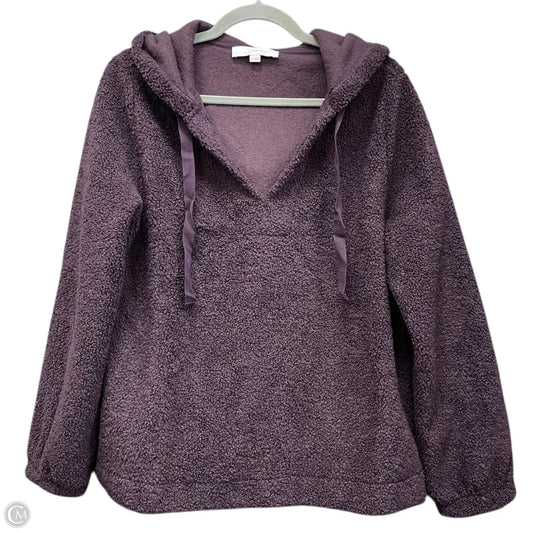 Sweatshirt Hoodie By Loft In Brown, Size: L