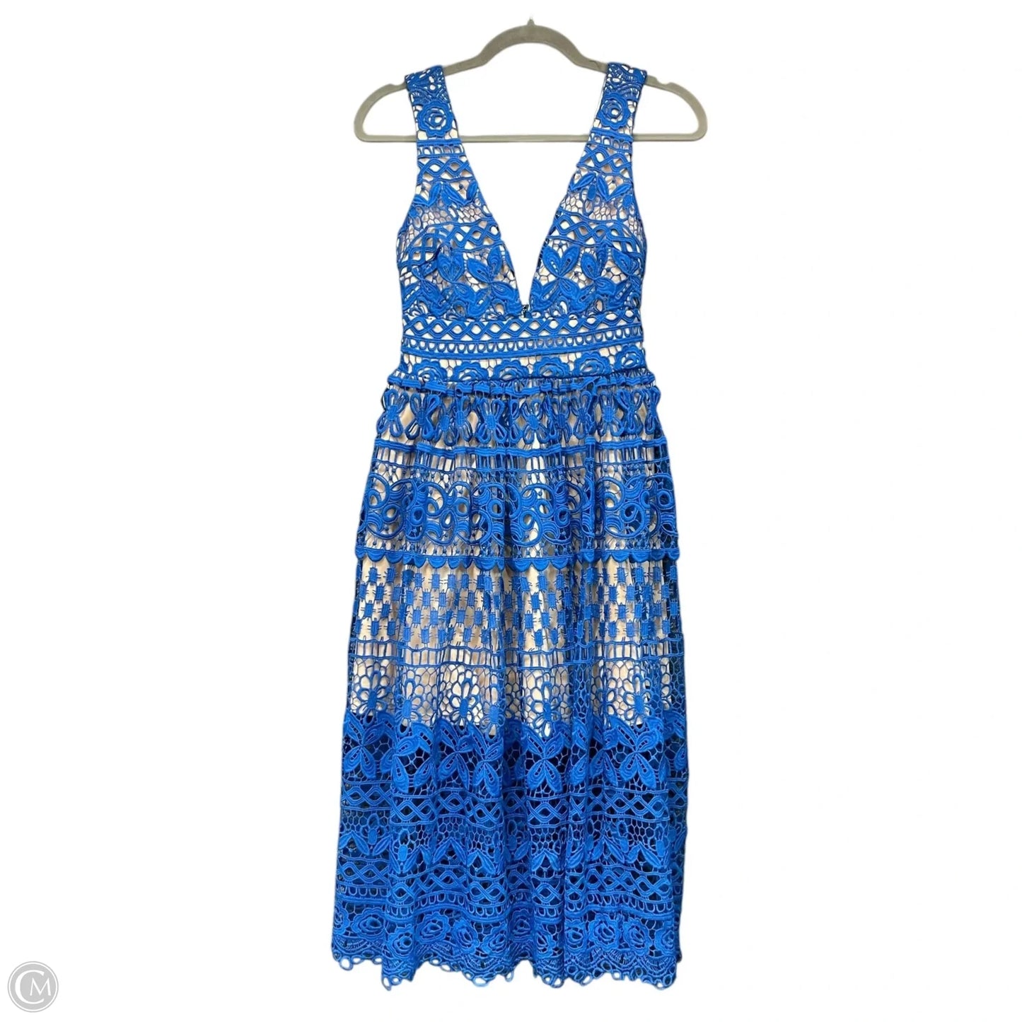 Dress Party Short By Lulus In Blue & Cream, Size: Xs