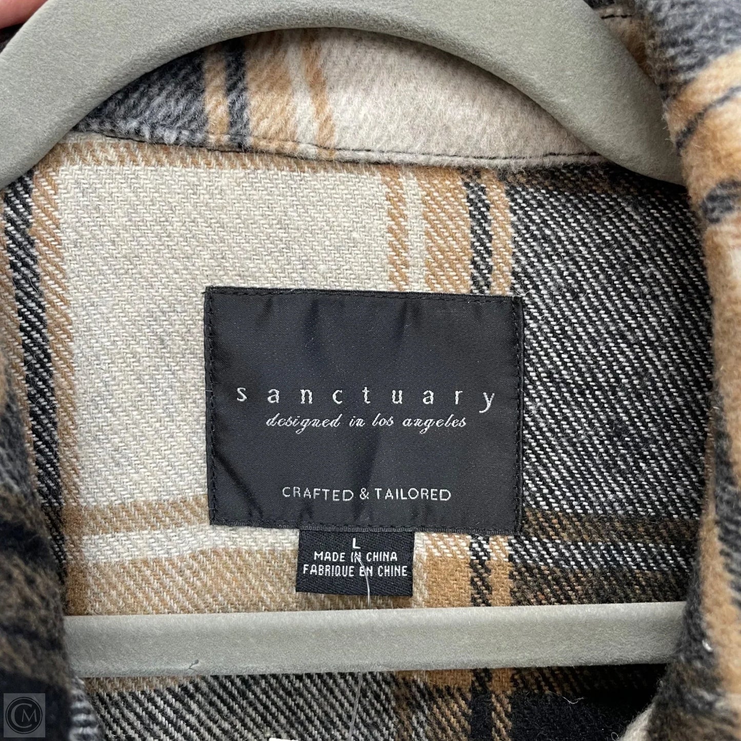 Jacket Shirt By Sanctuary In Black & Tan, Size: L