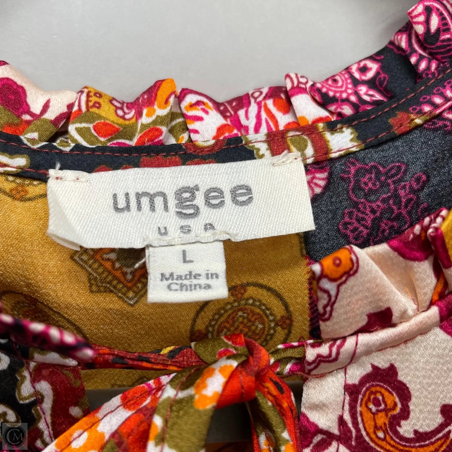 Tunic Short Sleeve By Umgee In Orange & Purple, Size: L