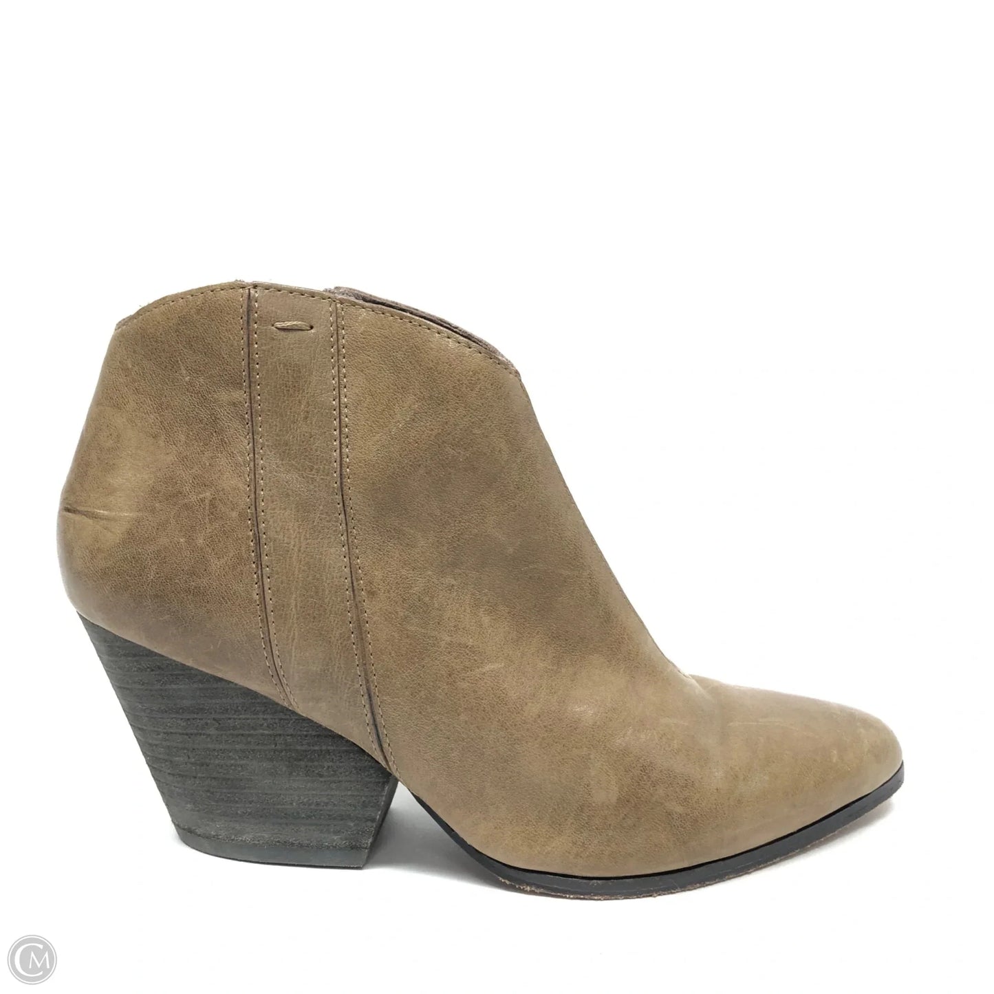 Boots Ankle Heels By Eileen Fisher In Taupe, Size: 6.5