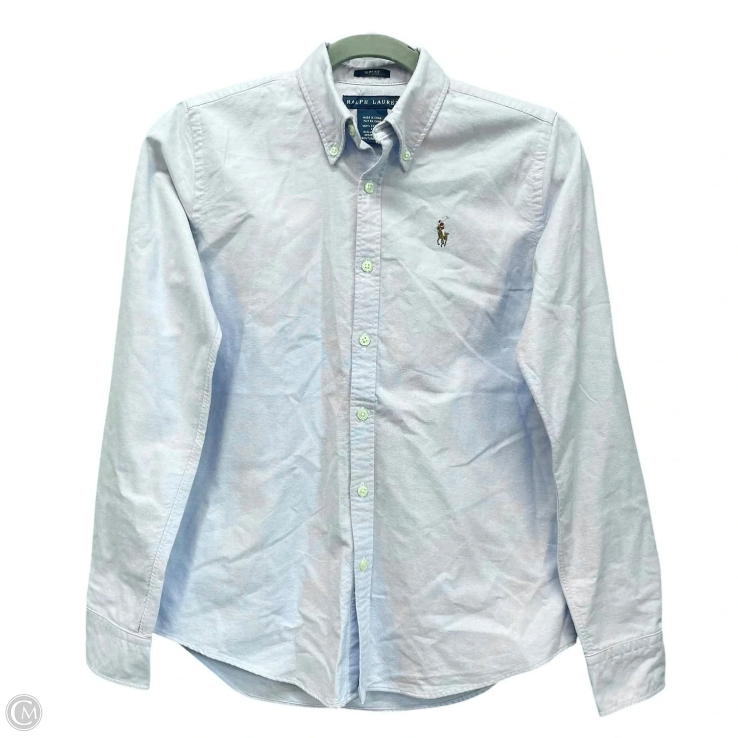 Top Long Sleeve By Ralph Lauren In Blue, Size: 2