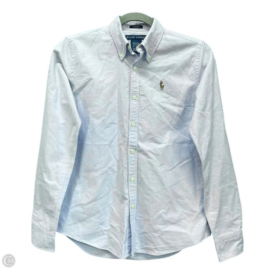 Top Long Sleeve By Ralph Lauren In Blue, Size: 2