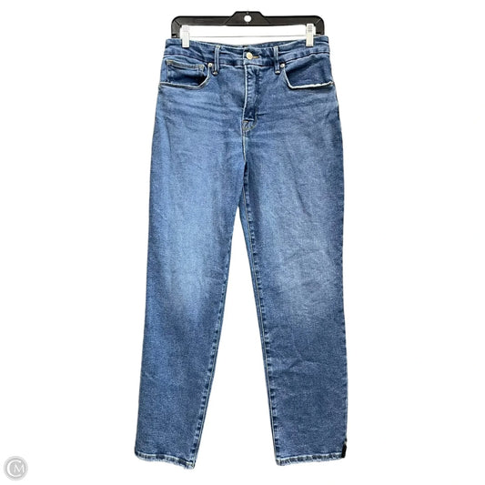 Jeans Straight By Good American In Blue Denim, Size: 12