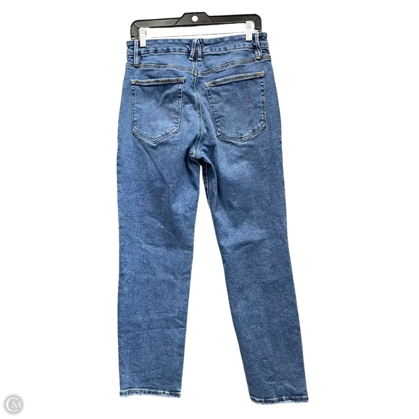 Jeans Straight By Good American In Blue Denim, Size: 12