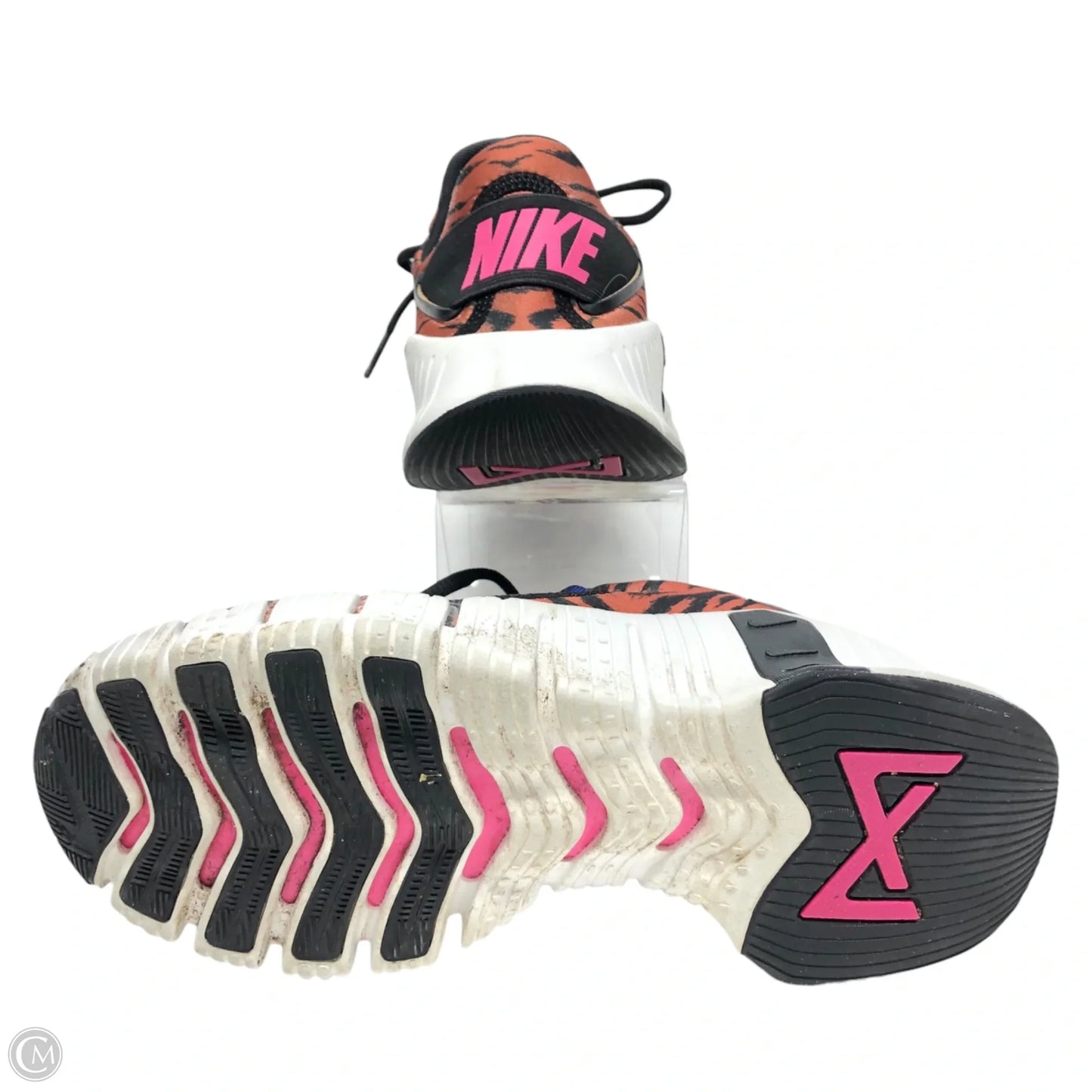 Shoes Athletic By Nike In Black & Orange, Size: 7