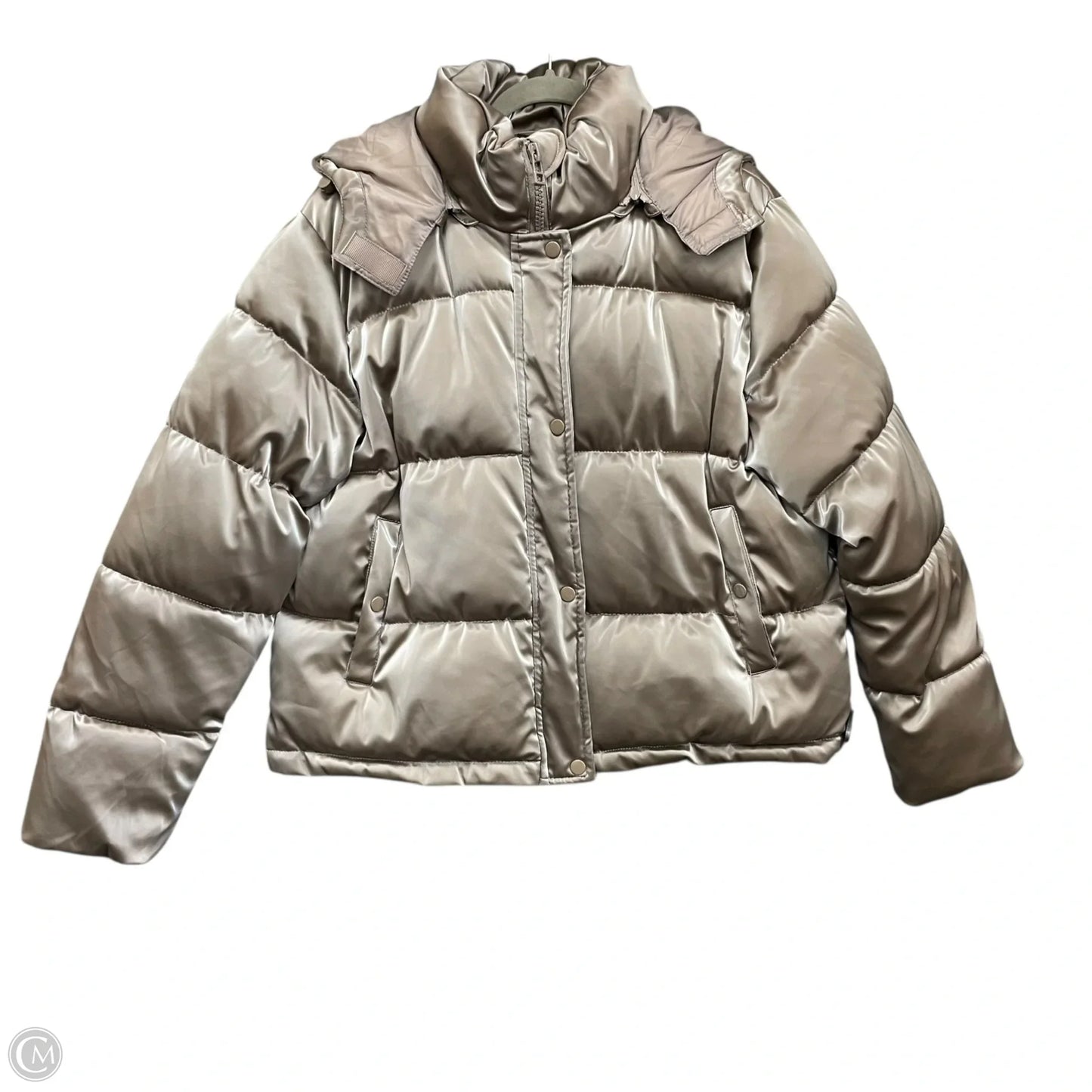 Jacket Puffer & Quilted By Forever 21 In Grey, Size: L