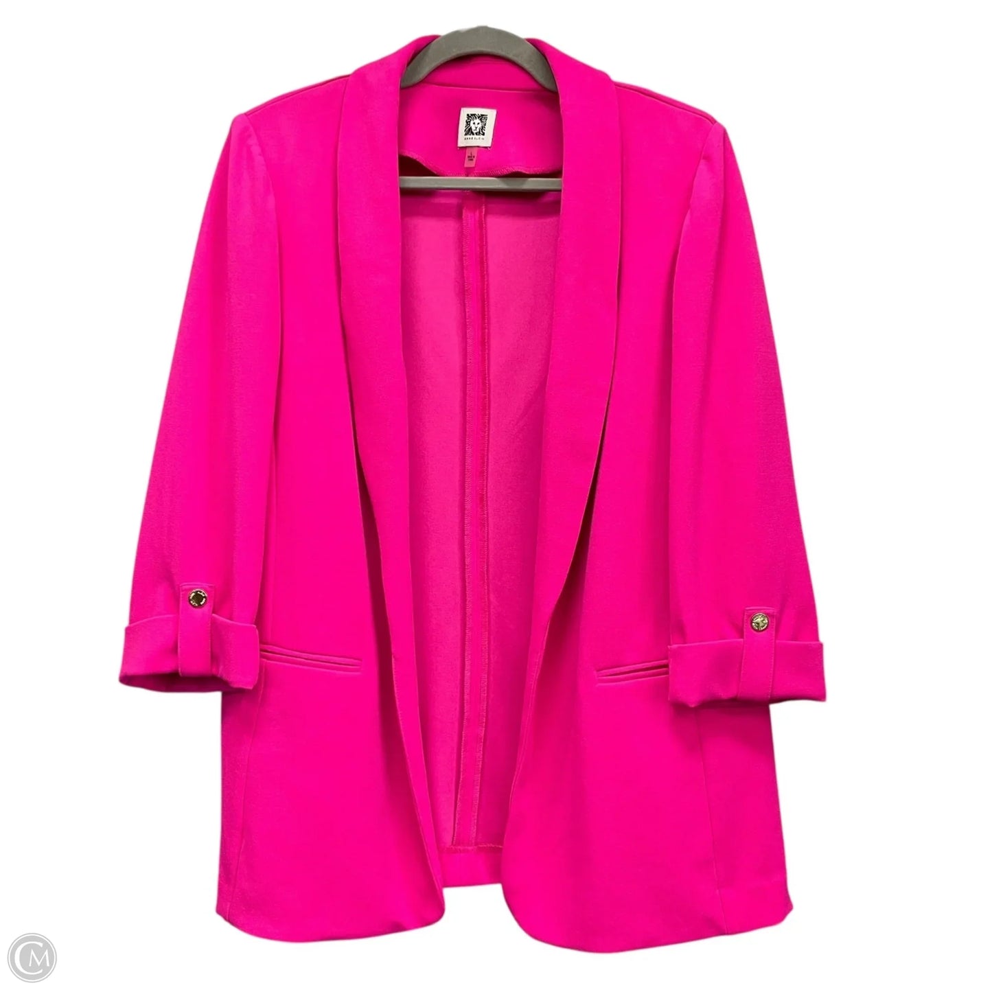 Blazer By Anne Klein In Pink, Size: L
