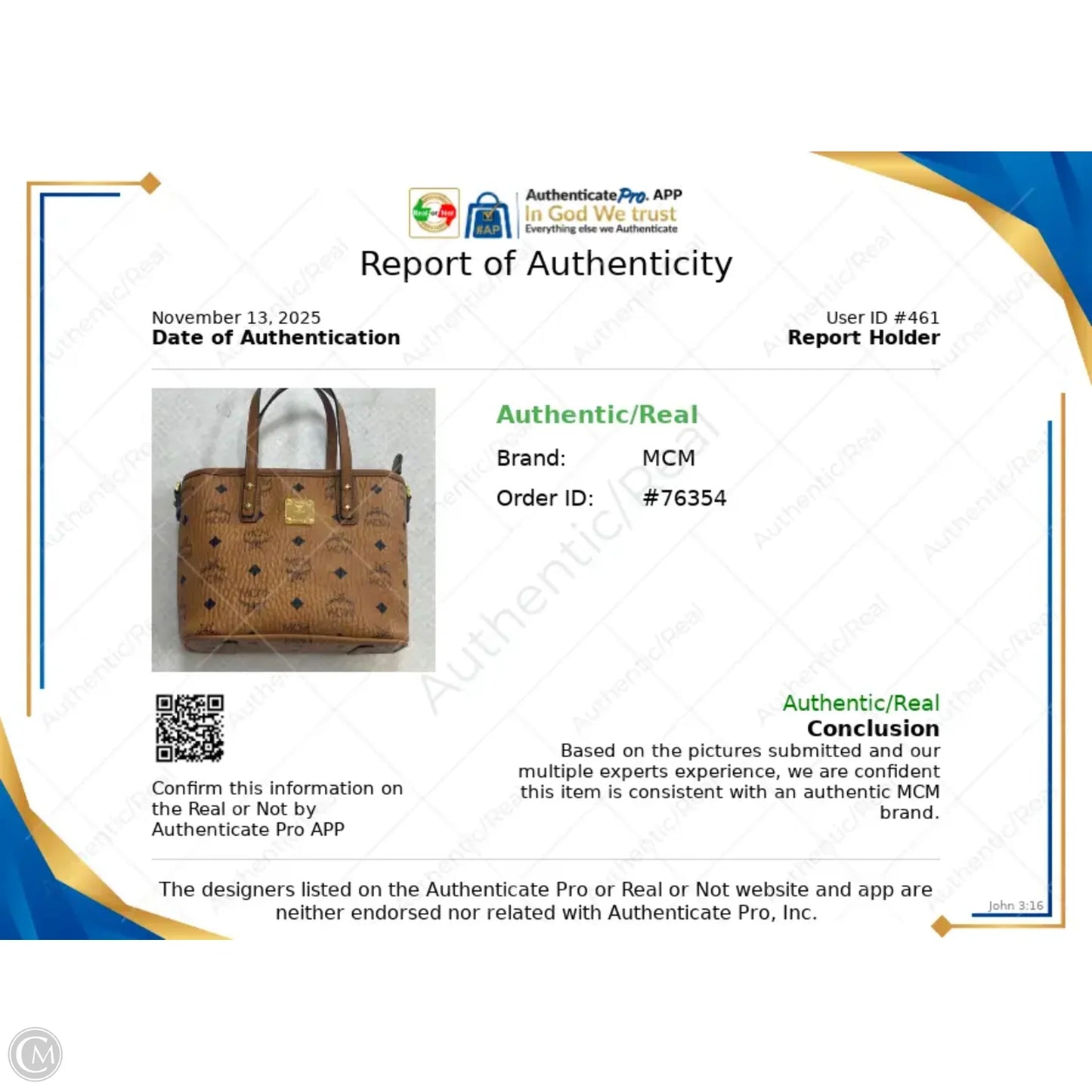 Crossbody Luxury Designer By Mcm, Size: Small