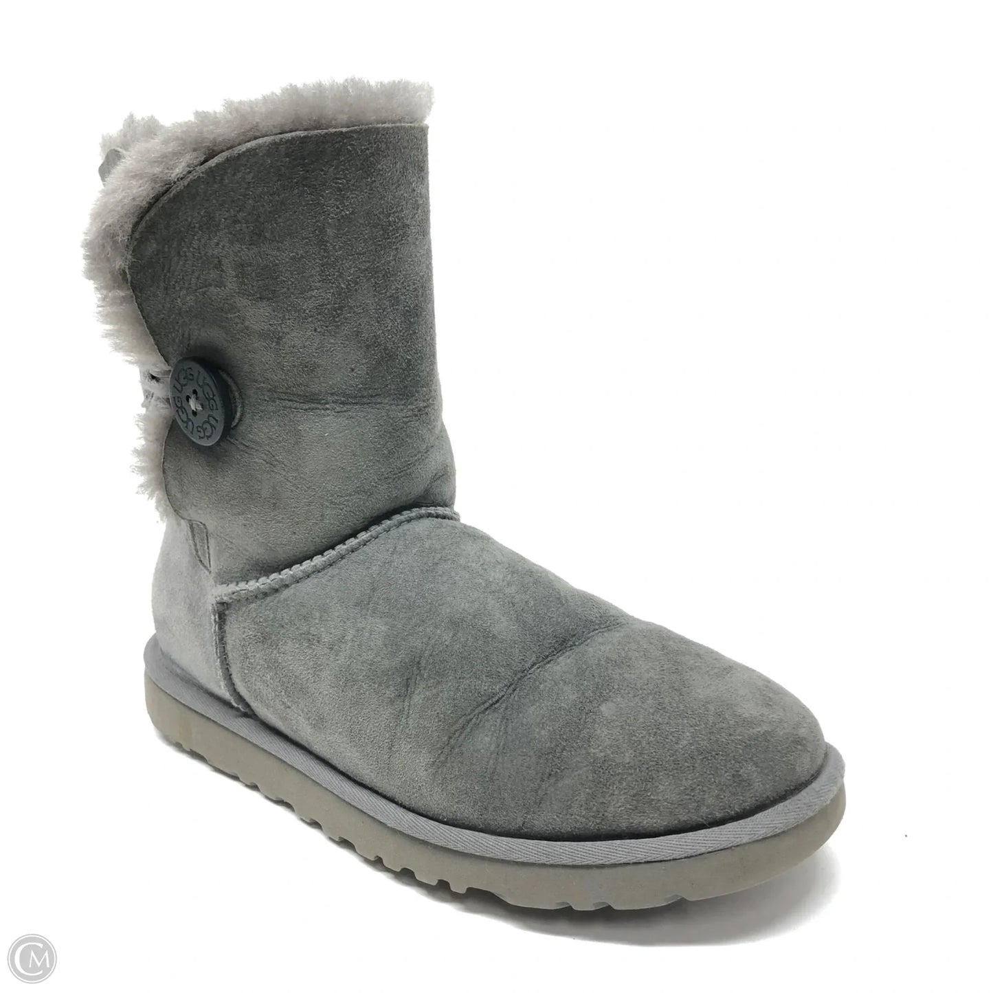 Boots Designer By Ugg In Grey, Size: 9