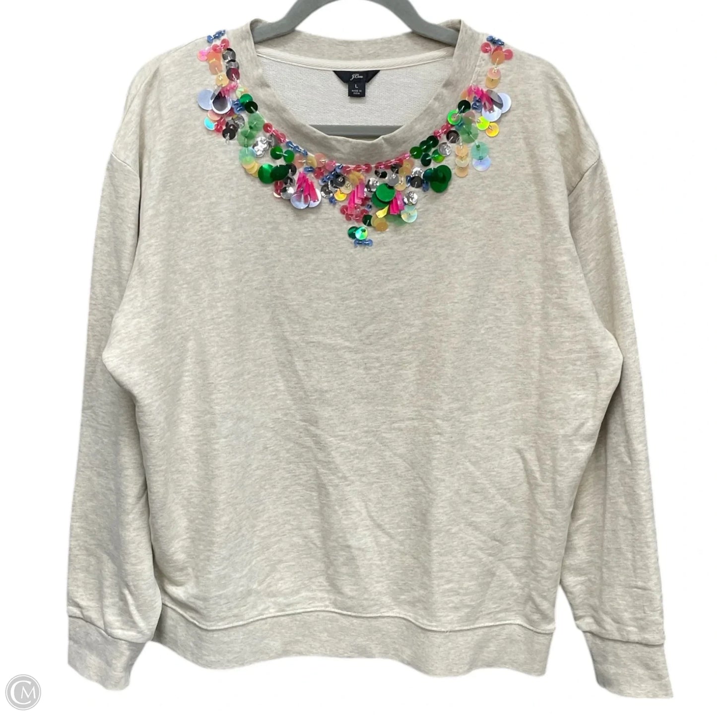 Sweatshirt Crewneck By J. Crew In Beige, Size: L