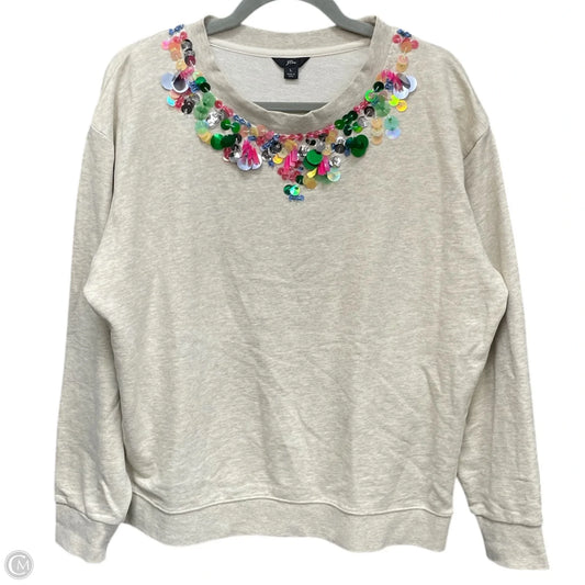 Sweatshirt Crewneck By J. Crew In Beige, Size: L
