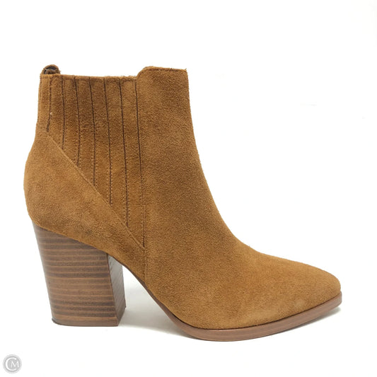 Boots Ankle Heels By Marc Fisher In Brown, Size: 9