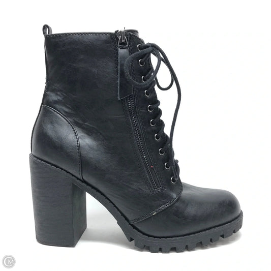 Boots Ankle Heels By Soda In Black, Size: 10