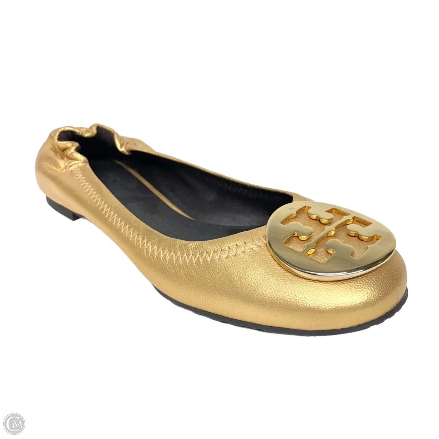 Shoes Designer By Tory Burch In Gold, Size: 5