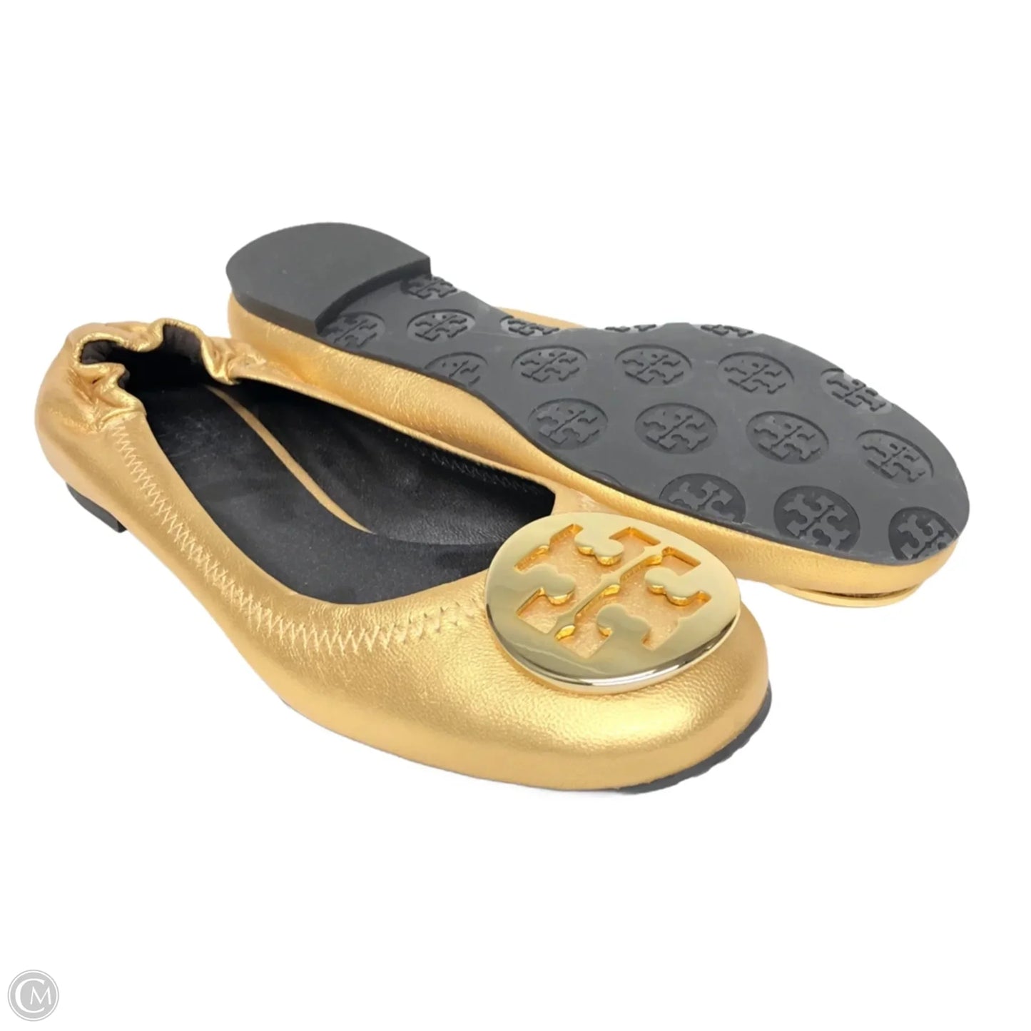 Shoes Designer By Tory Burch In Gold, Size: 5
